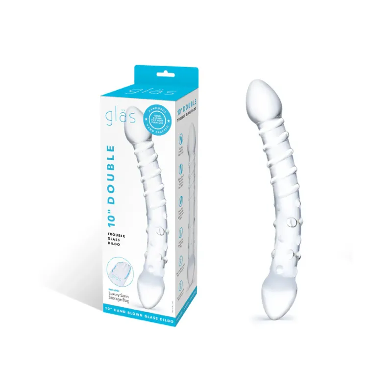 gläs 10 in. double trouble glass dildo