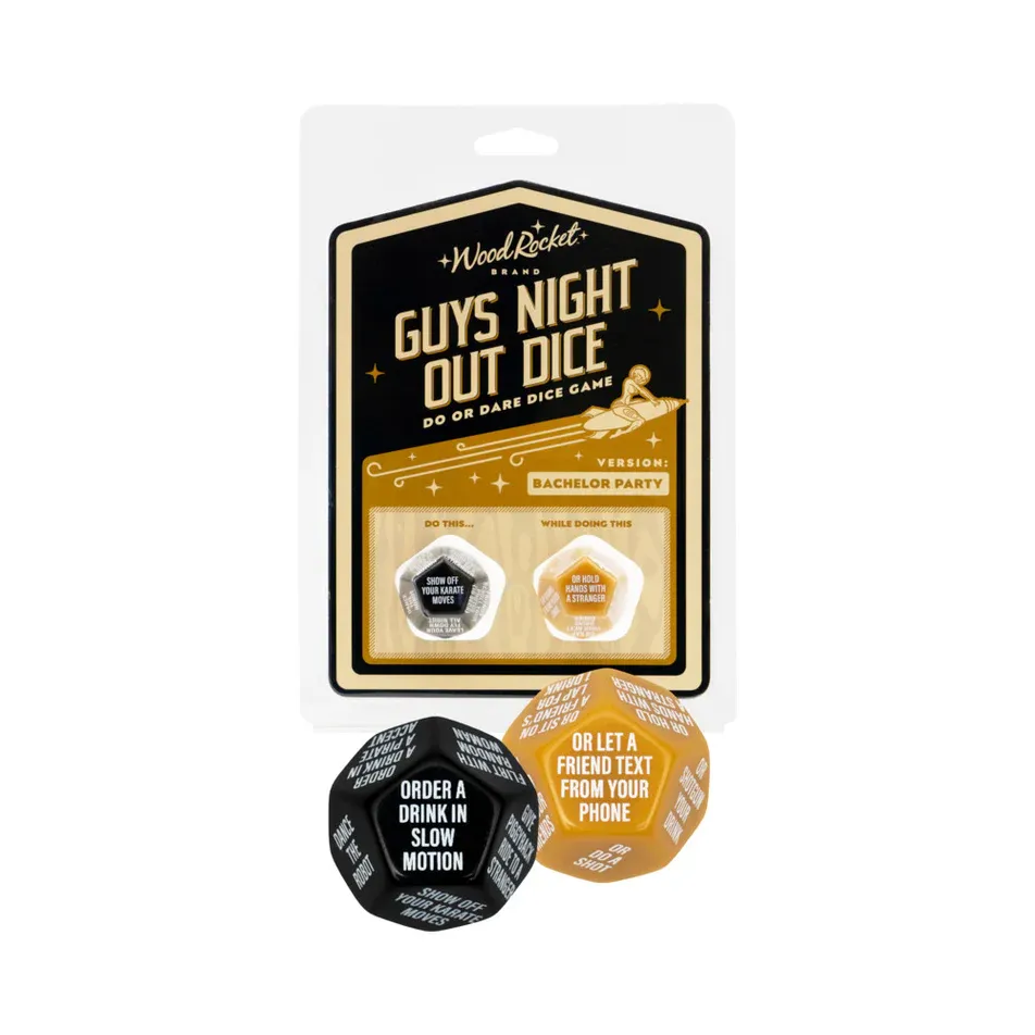 Wood Rocket Guys Night Out Dice