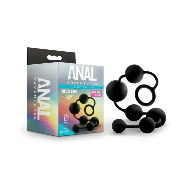 Anal Adventures Large Anal Beads Black
