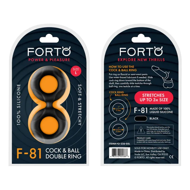 Forto Power &amp; Pleasure F-81 Cock &amp; Ball Double Ring