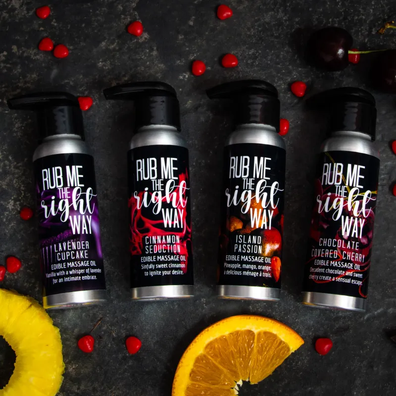 Rub Me the Right Way Natural, Edible Massage Oil