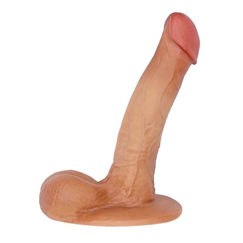 7" SoReal Posable Plus Dual Density Dildo with Floating Balls