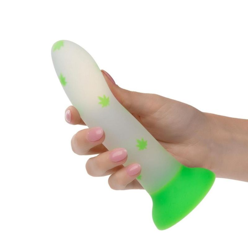 Glow Stick Leaf Glow-in-the-Dark Silicone Dildo