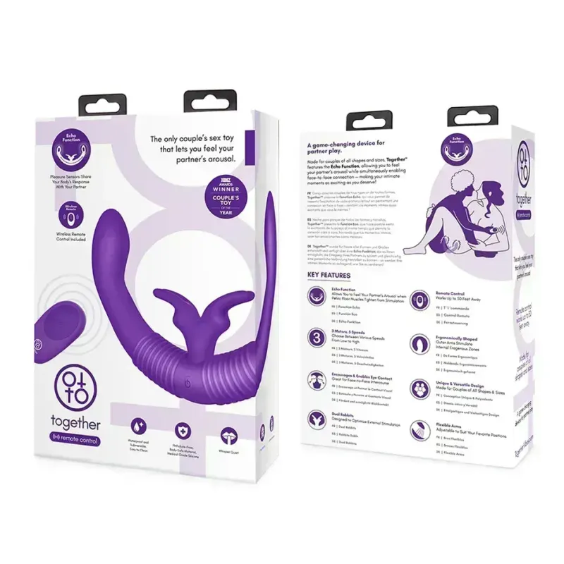 Together Couples Remote Dual Vibrator- Purple