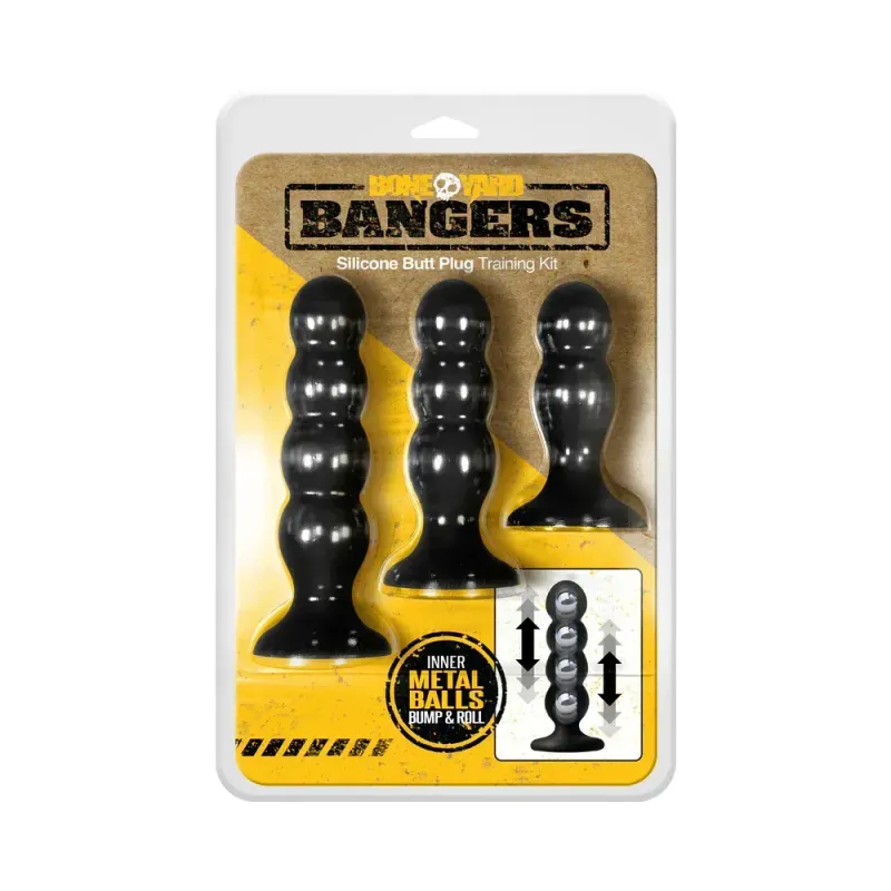 Boneyard Bangers Silicone Butt Plug Training Kit