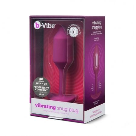 B- VIBE Vibrating Snug Plug 2, Color: Rose