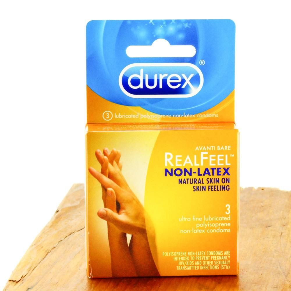 Durex Real Feel Non-Latex Condoms, Quantity: 3 pack