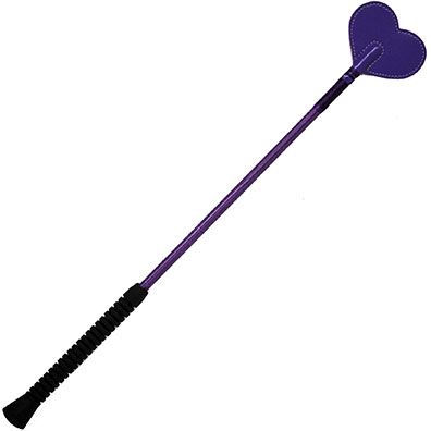 20'' Heart Riding Crop, Color: Purple