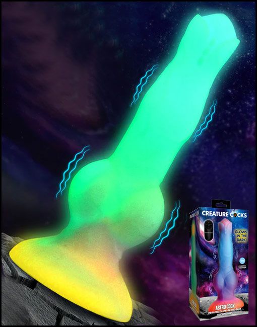 Creature Cocks Astro-Thrust Thrusting &amp; Vibrating Silicone Dildo
