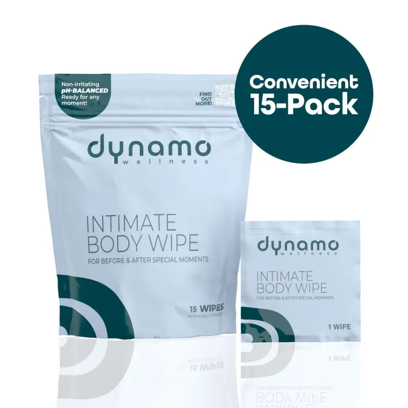 Dynamo Wellness Intimate Body Wipes 15 Pack