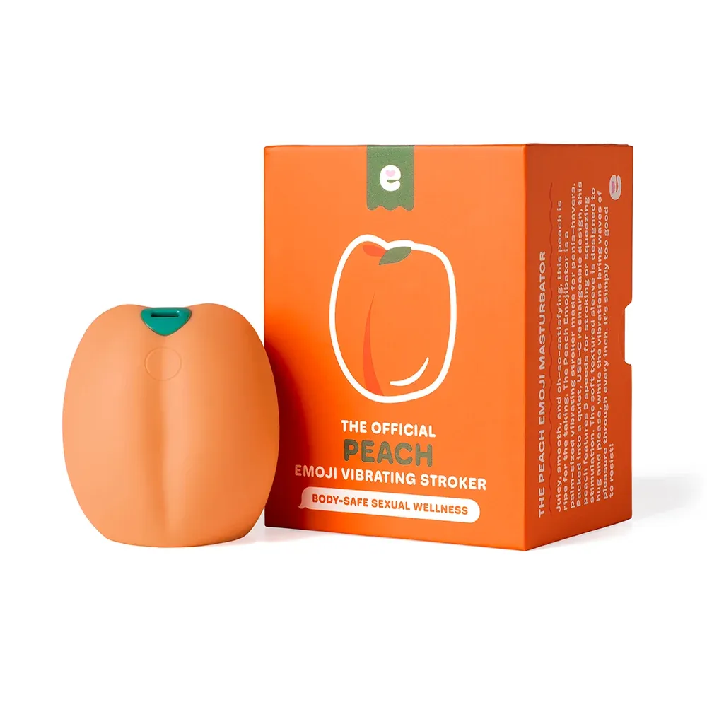 Emojibator Peach Vibrating Stroker