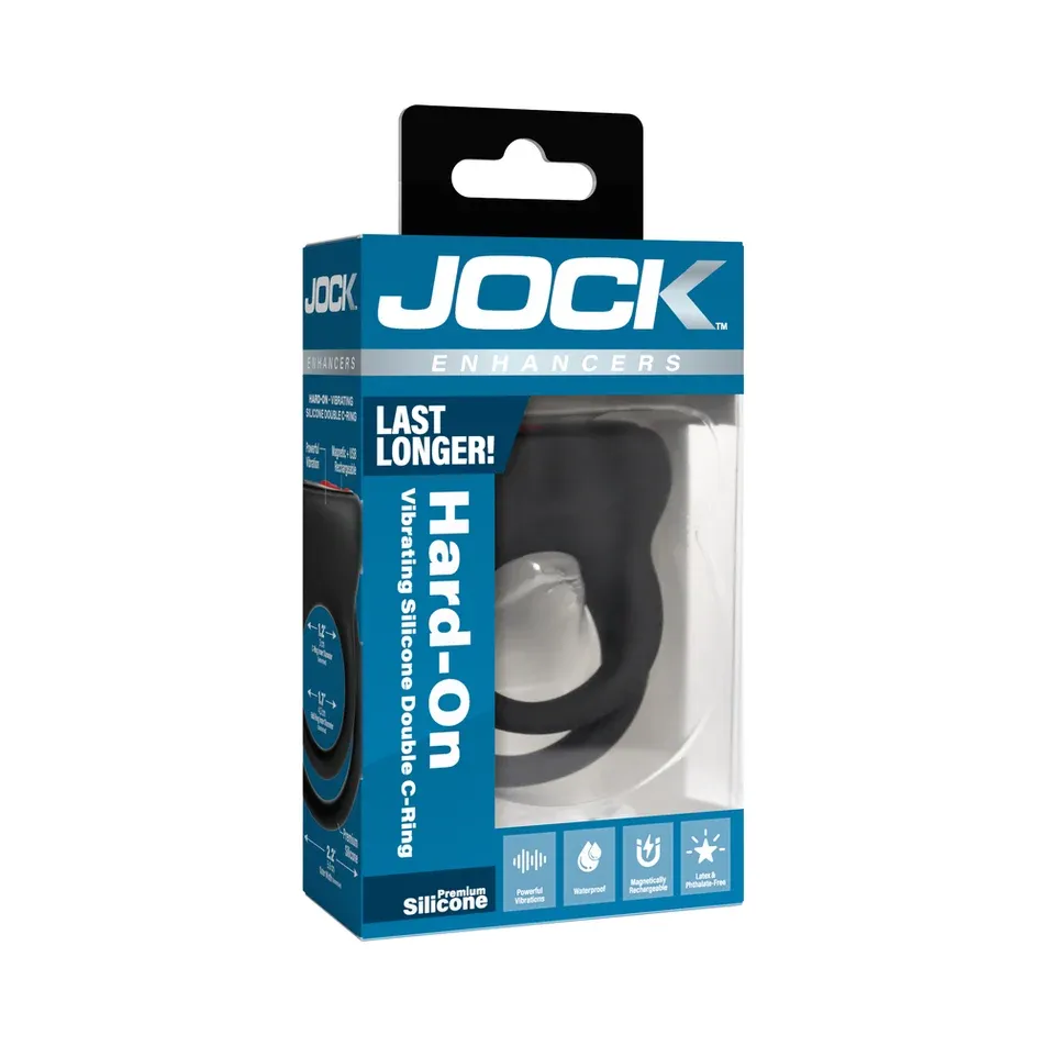 Jock Enhancers Hard- On Vibrating Silicone double C- Ring