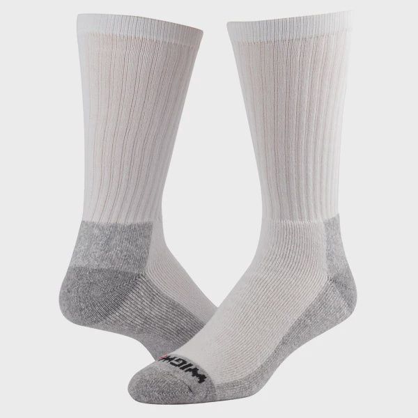 At Work Crew 3-Pack Cotton Socks, Color: White, Size: XL