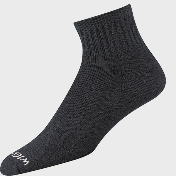Sport Quarter 3-Pack S1168, Color: Black, Size: Med