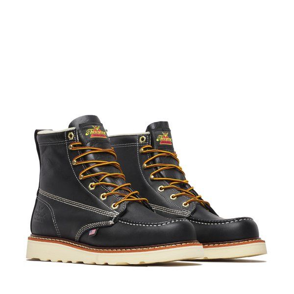 American Heritage – 6″ Black Moc Toe, Color: Black, Size: 6