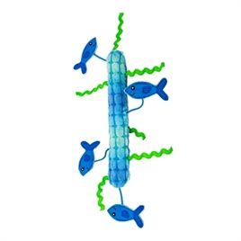 KONG KICKEROO STICKEROO MET KREUKGELUID EN CATNIP BLAUW 26X11,5X2 CM