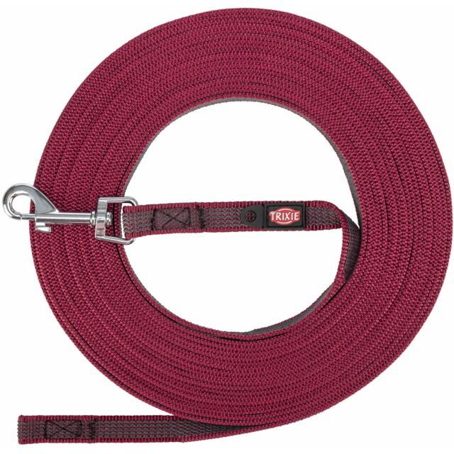Sleeplijn, met rubber bekleed 15 m/15 mm  sangria