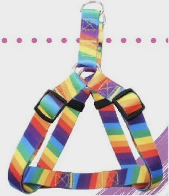 Honden harnas met de regenboog kleuren M