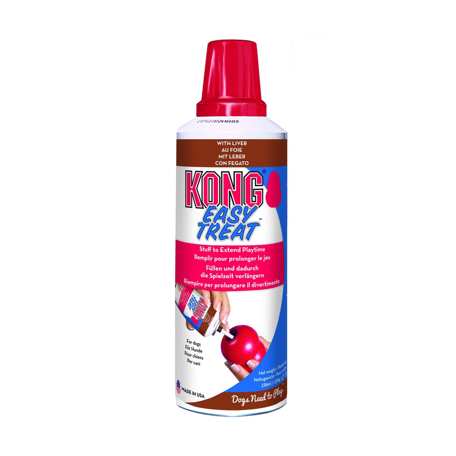 KONG stuff 'n easy leverpastei 230ml -5,7x5,7x19,1cm