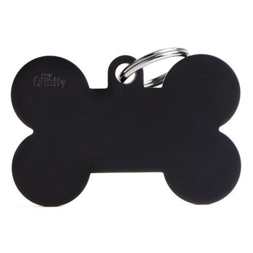 Basic XL aluminium zwart bot ID-tag