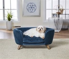 ENCHANTED HONDENMAND / SOFA ROMY PEACOCK BLAUW 67,5X40,5X30,5 CM