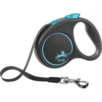 flexi BLACK DESIGN Rollijn met Band Blauw M 5m  tot 25kg