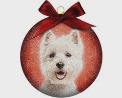 Ornament frosted Westie