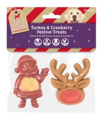Kerstman en rendier hondensnack 100 gram