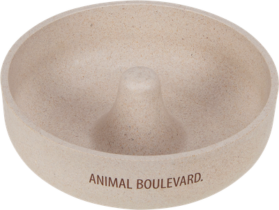 AB Bamboe Slow Feeder Antislip Crème-17cm