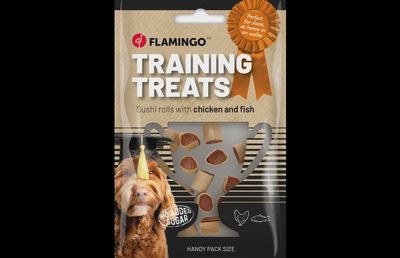 Trainingssnack Sushi rolletjes met kip & vis 60gr