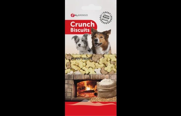 SNACK CRUNCH KOEKJE PUPPY TREATS MET VANILLESMAAK 500GR