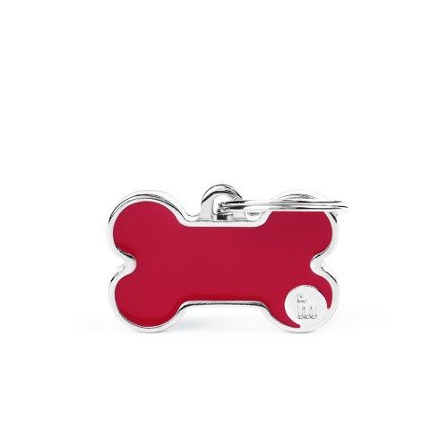 Basic handgemaakt klein rood bot ID-tag