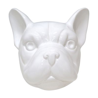 OR-HAPPY-HOUSE KOP FRANSE BULLDOG GLANZEND WIT