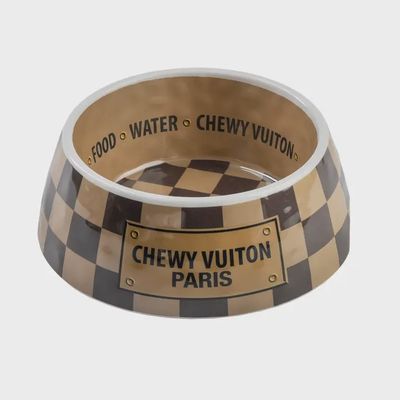Checker Chewy Vuiton Bowl Medium