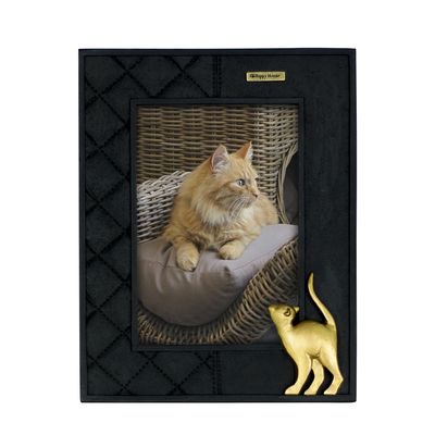 HAPPY-HOUSE FOTOLIJST STAAND KAT ZWART/GOUD