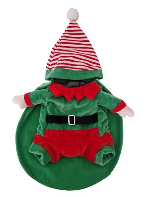 Honden kledij Kerstmis elf kleding maat 25