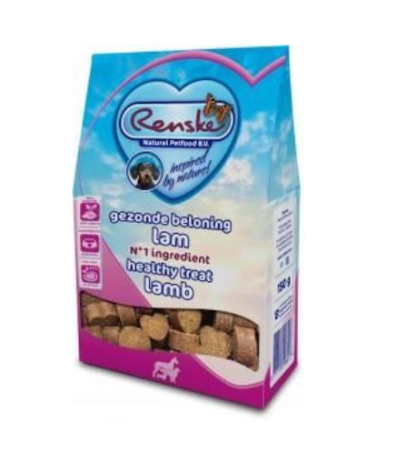 Renske gezonde beloning hartjes hond lam 150gr