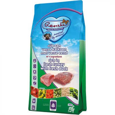 Renske Super Premium droog hond adult kalkoen&eend 6,5kg