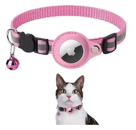 Kat Airtag halsband roze