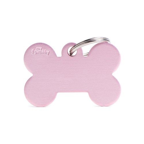 Basic groot aluminium roze bot-ID-tag