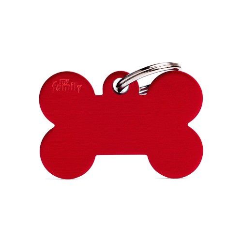 Basic groot aluminium rood bot identificatieplaatje