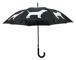 PARAPLU HONDEN REFLECTEREND / ZWART 85 CM