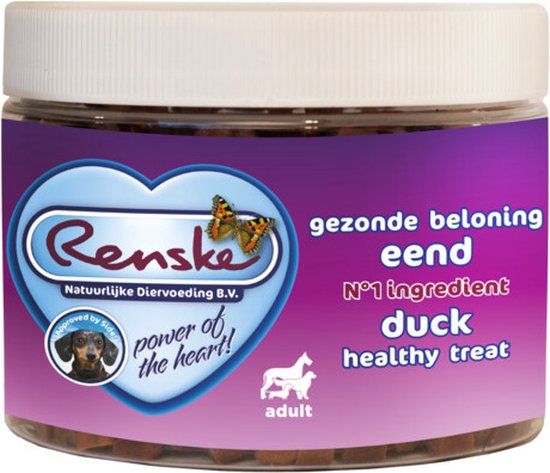 Renske gezonde beloning mini hartjes hond eend 300gr