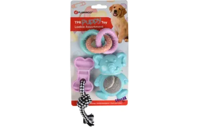 Speelgoed Puppy Loekie Olifant & Been & Ring Meerkleurig