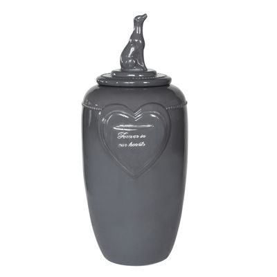 Happy house Memorial Collectie Urn Hond (L) Hardsteenlook