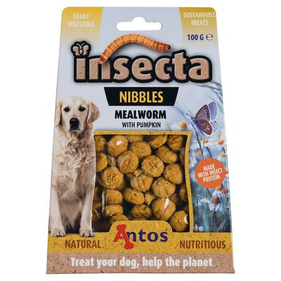 INSECTA NIBBLES MEELWORM & POMPOEN 100 GR