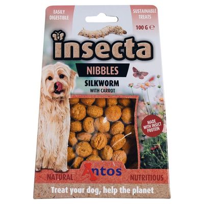 INSECTA NIBBLES ZIJDERUPS & WORTEL 100 GR
