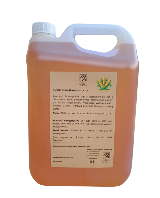 Olej z zarodków kukurydzy 5 L