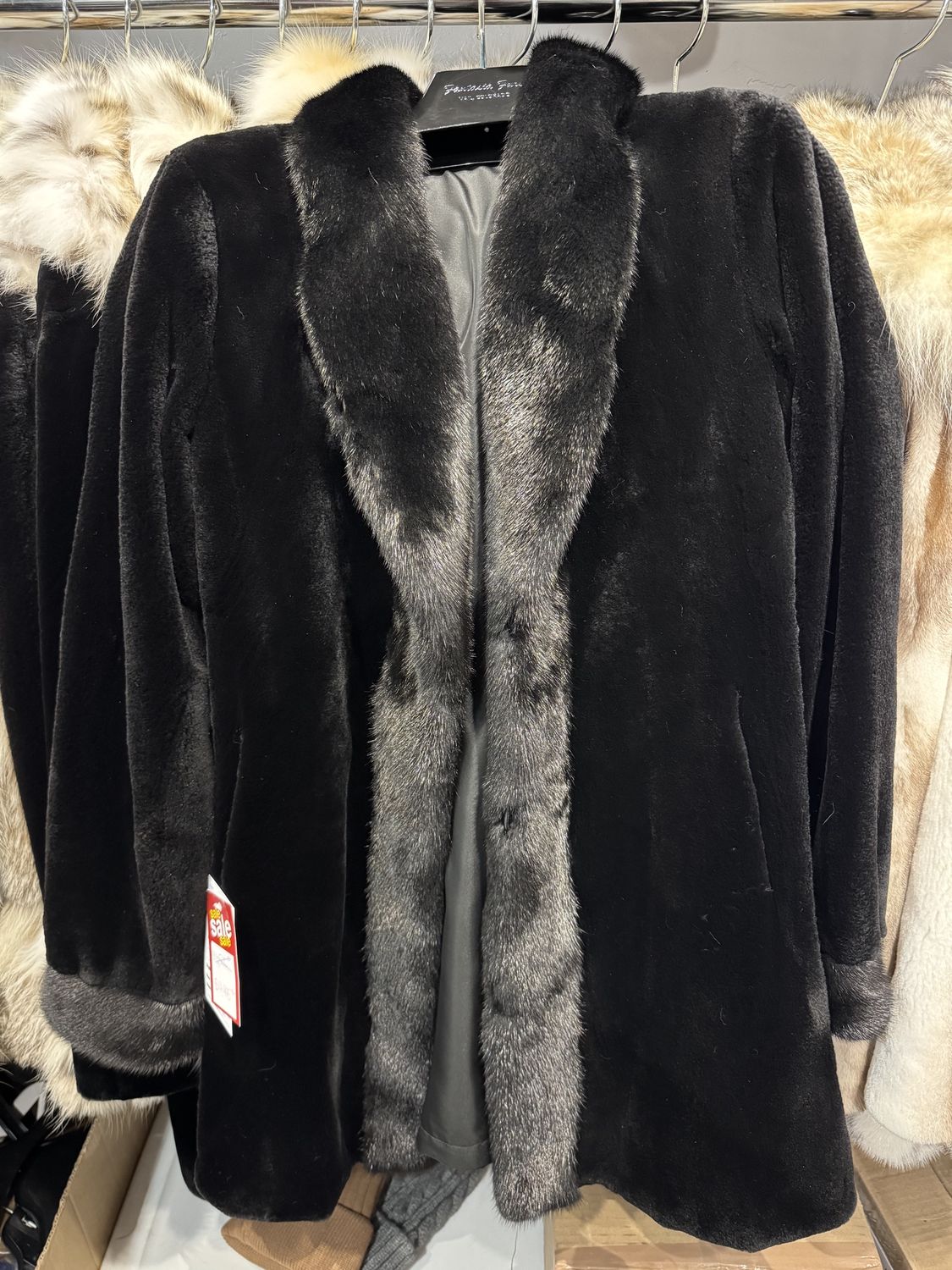 Black Sheared Mink Reversible
