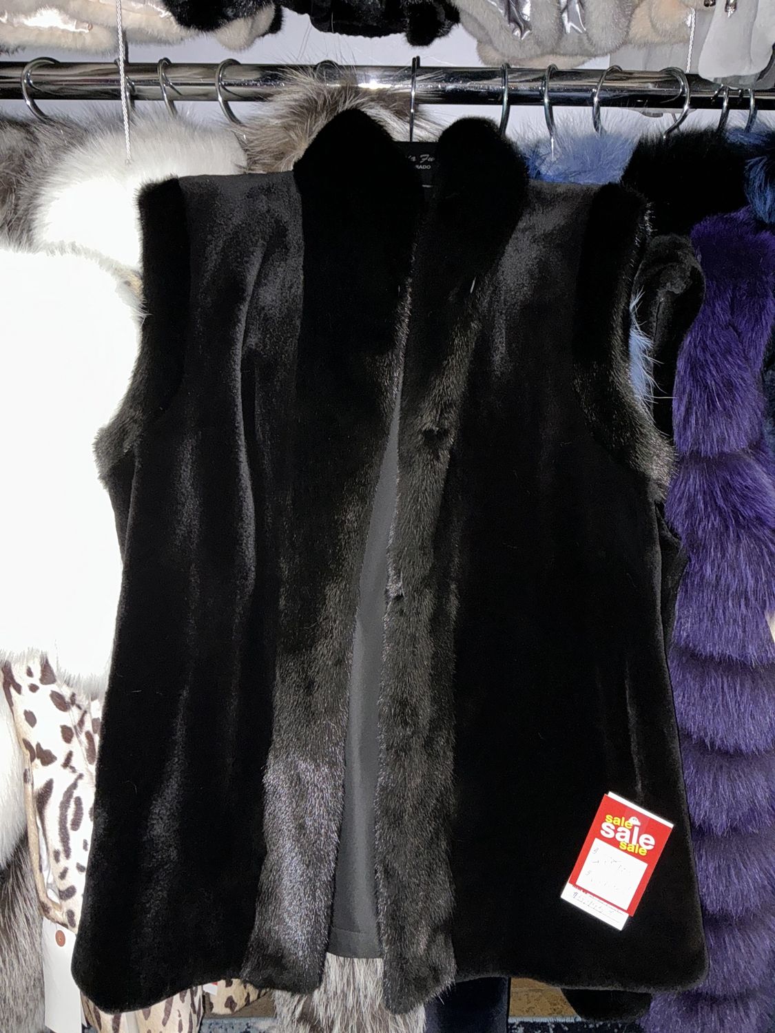 Black Sheared Mink with LH Mink Reversible